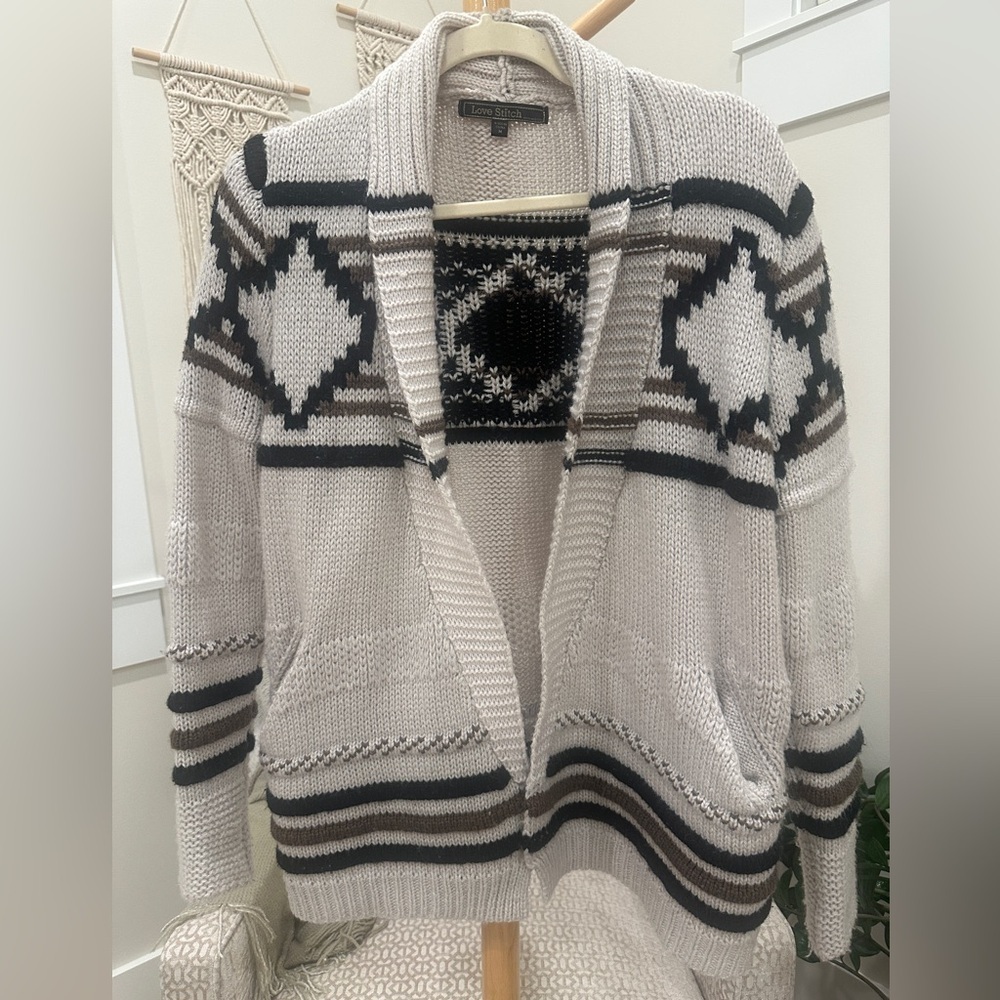 Love Stitch “The Dude” Southwestern Cardigan Sweater Women’s M